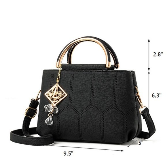 Chic Crossbody Fashion Bag - Style & Function - 5 Pockets - Lilac - Picture 3 of 8